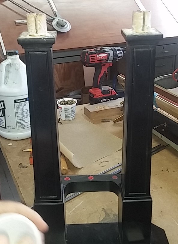 Pedal lyre with old wedges removed